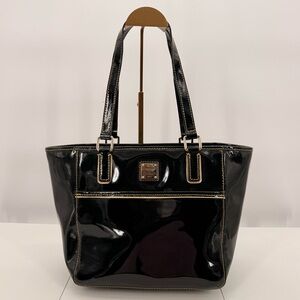 Dooney & Bourke Navy Blue Patent Leather Shoulder Bag